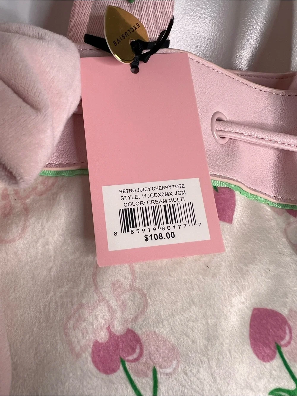 Juicy Couture Retro Cherry Tote Cream Multi